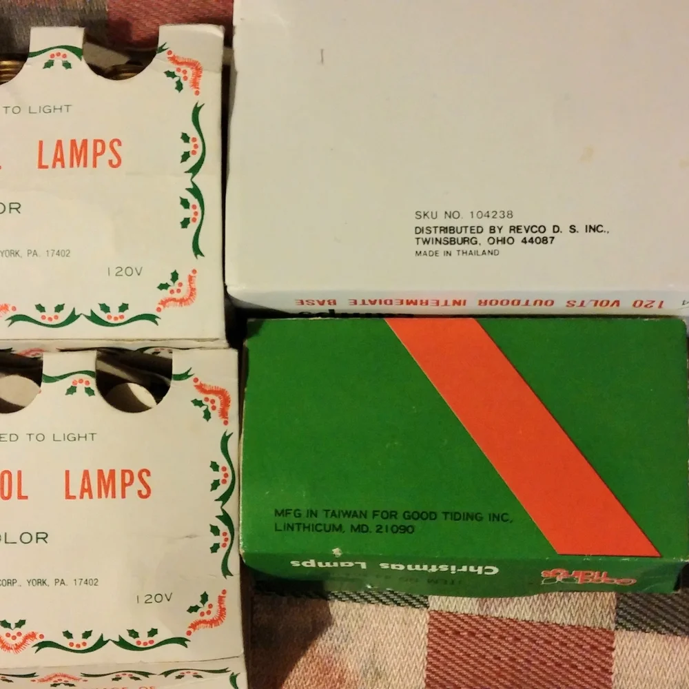 Lot of Vintage Christmas Light Bulbs, Colored Replacements (Not Tested)